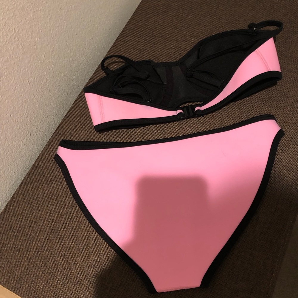 Neoprene Bikini Balconet Turquoise Pink White - Picture 5 of 8